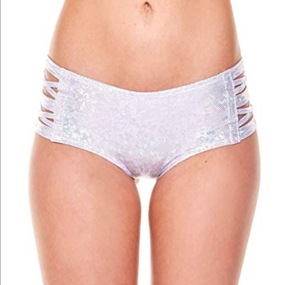 Cutout Hologram Booty shorts